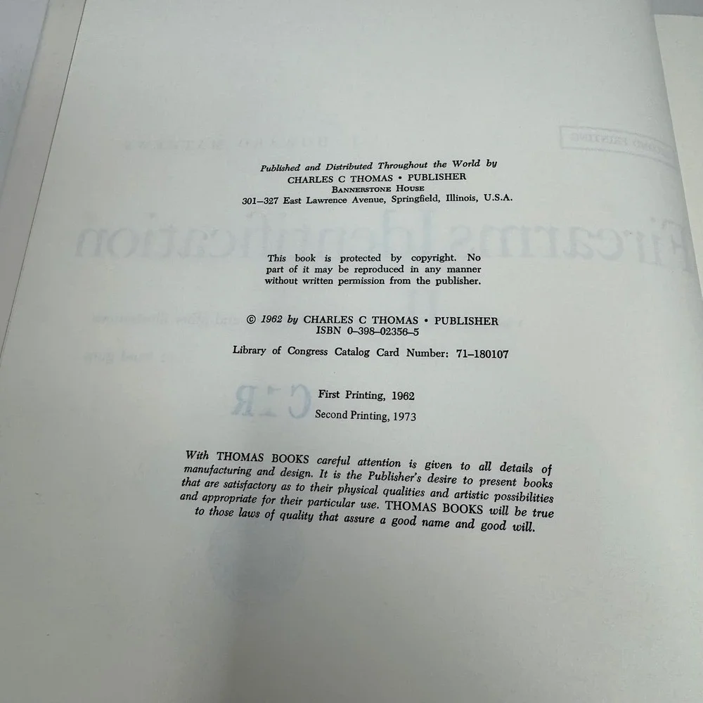 Firearms Identification J Howard Mathews Vol I & II Hardcover Books 2nd Printing